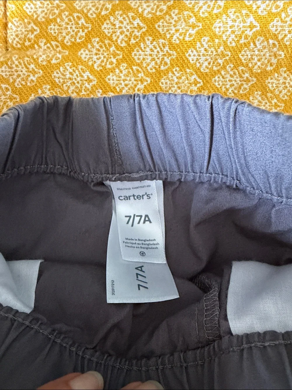 Carter's Grey and Olive Greeb Elastic Waist Kids Shorts - 2 Pack